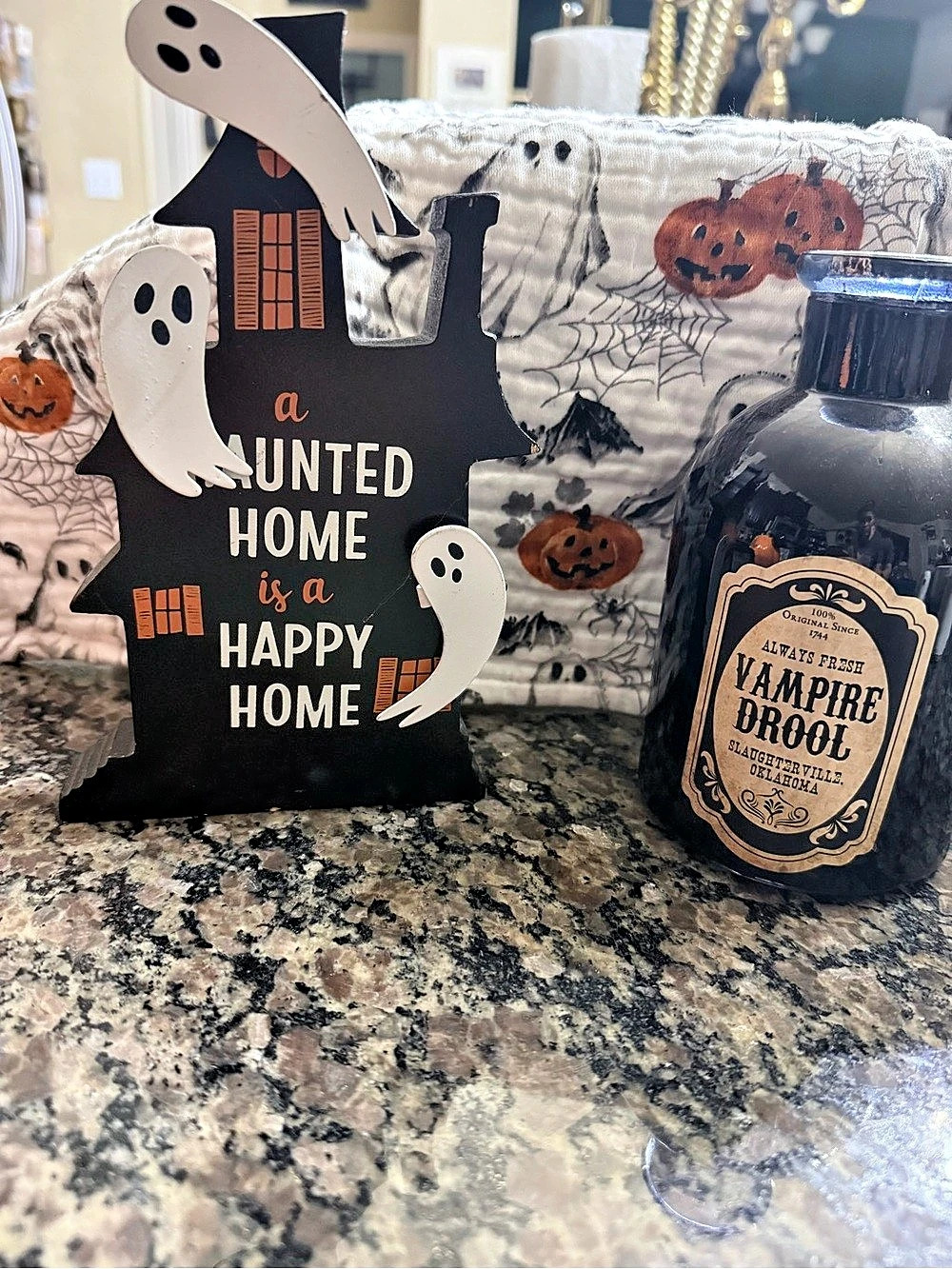 A Haunted Home is a Happy Home Halloween Decor